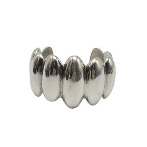 Vintage Taxco Mexican Sterling Silver Cuff Bracelet 86 grams Wide Ribbed Design